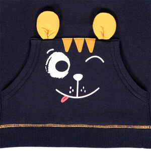 Sweat en molleton ludique à motifs fantaisies pour bébé garçon 