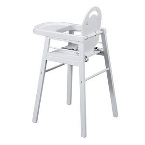 Chaise haute fixe Lili - Laqué blanc 