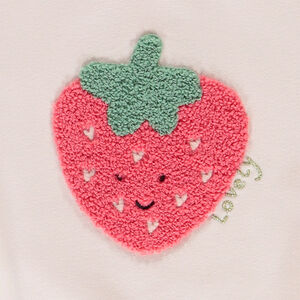 Sweat en molleton avec fruit brodé pour bébé fille  