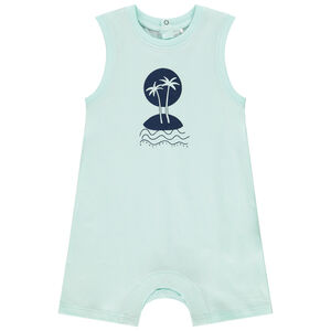 Combinaison courte print île pour bébé garçon 
