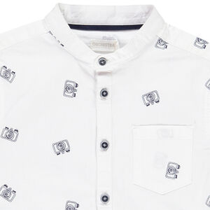 Chemise manches courtes col mao pour garçon 