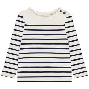 T-shirt manches longues marinière pour garçon  