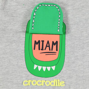 T-shirt manches courtes en coton à animal printé 