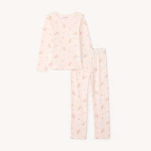 Ensemble de pyjama 2 pièces manches longues imprimé fée pour fille 