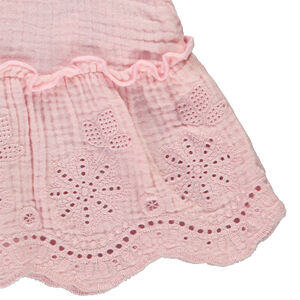 Tunique manches longues en tetra brodé pour bébé fille 