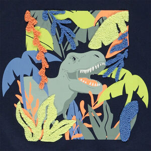T-shirt manches courtes uni fantaisie dinosaure pour garçon  