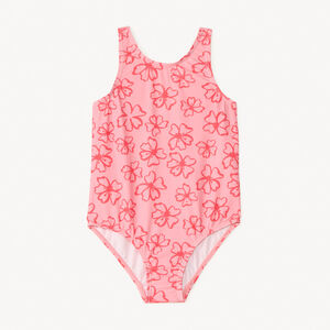 Maillot de bain 1 pièce imprimé fleurs de tiaré pour fille 