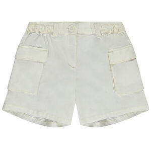 Short en toile à poches et taille élastiquée pour fille 