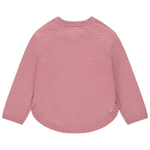Gilet en tricot torsadé fantaisie forme poncho pour bébé fille 