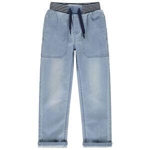 Jean droit avec taille élastiquée et rayée pour garçon 