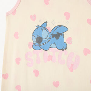 Chemise de nuit à bretelles imprimé cœur Stitch Disney pour fille 
