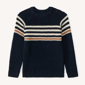 Pull tricot garçon à rayures 