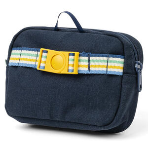 Pochette en velours avec sangle Bleu Jules 