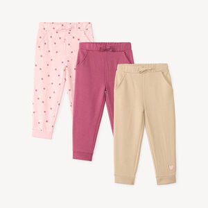 Lot 3 pantalons de jogging bébé fille 