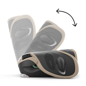 Siège-auto pliable Solution G2 i-Fix tissu Plus almond beige 