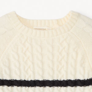 Pull manches longues en tricot marinière pour fille  