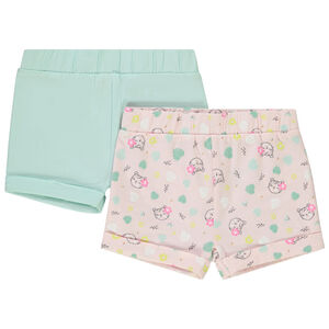 Lot de 2 shorts en jersey pour bébé fille 