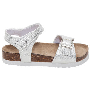 Nu-pieds irisés avec semelle effet liège 