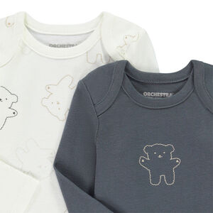 Lot de 5 bodies manches longues motif oursons pour bébé 