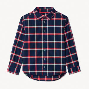 Chemise à carreaux et manches rétractables pour garçon 