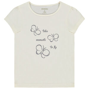 T-shirt manches courtes print fantaisie pour fille 