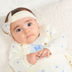 Bandeau à nœud imprimé fleuri pour bébé fille 