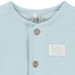 Ensemble pantalon + body et veste nid d'abeille pour bébé garçon 