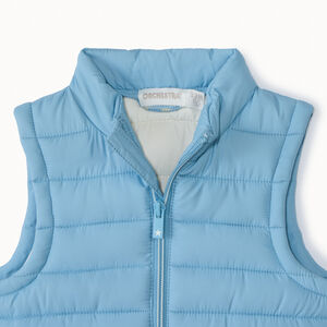 Doudoune sans manches unie pour bébé garçon 