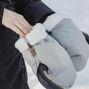 Moufles pour poussette Gris chiné 