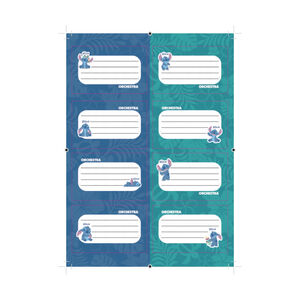 Planche d'étiquettes Lilo & Stitch Disney  