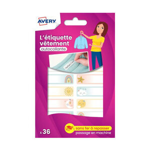 36 étiquettes autocollantes pour vêtements motifs ciel 