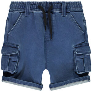 Bermuda effet denim uni à poches cargo pour bébé garçon 