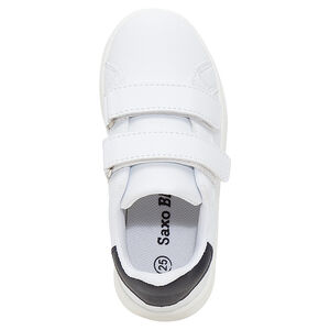 Baskets basses à scratch et empiècement contrasté noir 