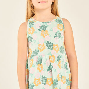 Robe débardeur imprimé fantaisie pour fille 