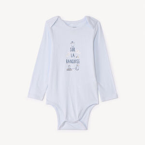 Lot de 7 bodies manches longues fantaisie pour bébé garçon avec ouvertures différentes selon l'âge  