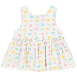 Top volanté avec dos fantaisie pour bébé fille 