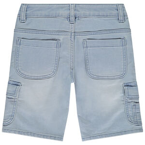 Bermuda cargo effet jean avec palmier en relief garçon 