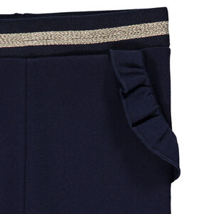 Caleçon uni en milano avec détails volantés pour bébé fille 