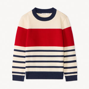 Pull rayé en tricot fantaisie pour garçon 