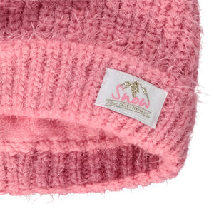 Bonnet en tricot avec pompon fille 