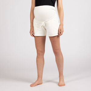 Short de grossesse avec bandeau haut en molleton uni 