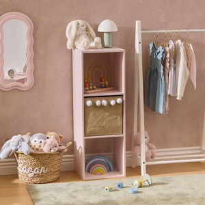 Étagère enfant Mix'n Module 3 cases - Rose pastel 