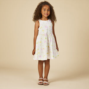 Robe sans manches imprimé fantaisie pour fille 