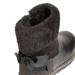 Bottines noires à noeud pour enfant fille 