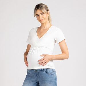 T-shirt de grossesse et d'allaitement manches courtes croisé 