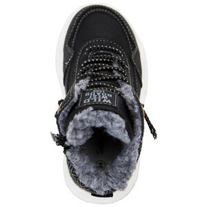 Bottillons fourrés à lacets élastiqués et zip pour garçon 