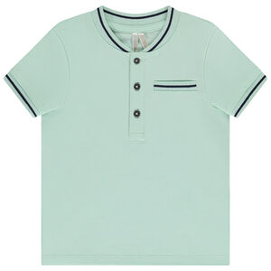 Polo manches courtes uni à col teddy pour bébé garçon 