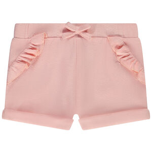 Short en éponge avec poches volantées pour bébé fille 