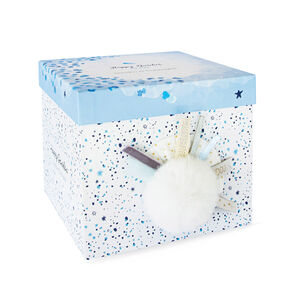 Peluche lapin pompon Happy Glossy Blanc 