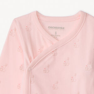 Lot de 2 bodies manches longues motifs lapins pour bébé fille 